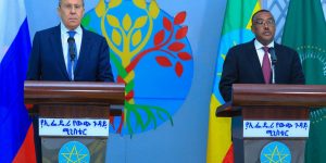 RUSSIAN FOREIGN MINISTER, SERGEY LAVROV IN ETHIOPIA